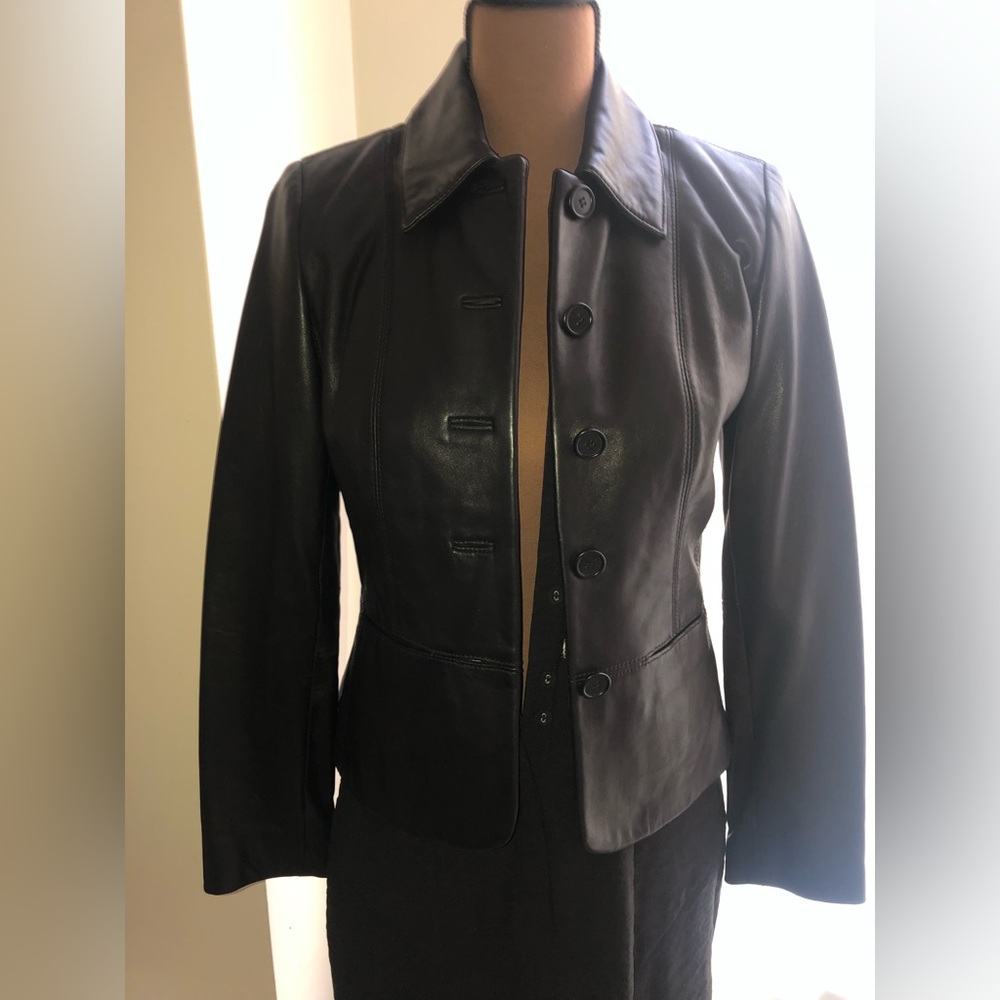 CONTEXT Black Leather Jacket